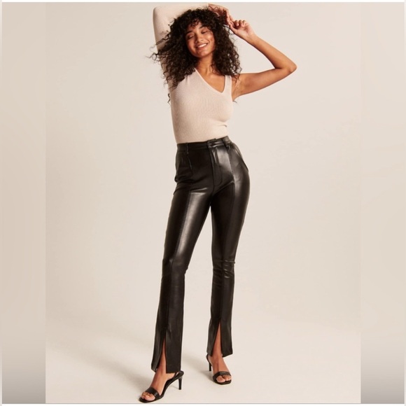 Abercrombie Fitch Faux Leather Women Skinny Pants Size 25 - Picture 2 of 10